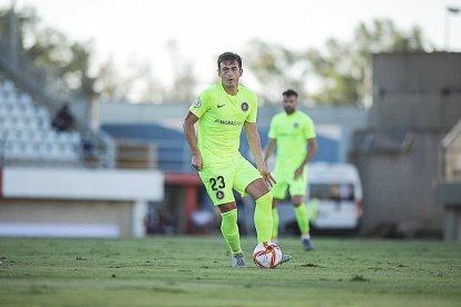 Eudald Vergés durant el partit d'ahir contra l'Algesires.