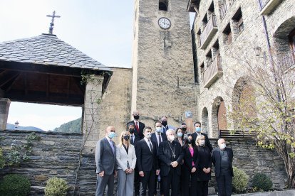 Un moment de la visita pastoral de Vives a Ordino.