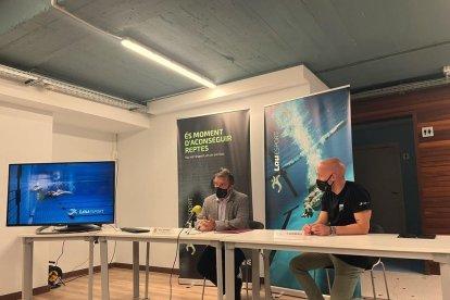 El cònsol major, Josep Majoral, i el director de les instal·lacions, Òscar Balcells