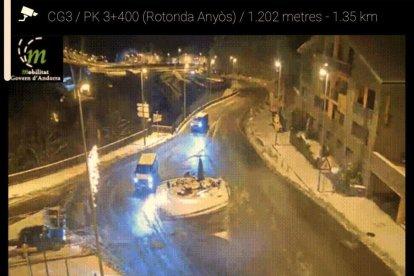 La rotonda d'Anyòs aquest matí