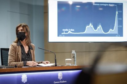 Ester Vilarrubla en la roda de premsa d'avui