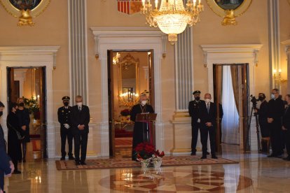 Joan Enric-Vives ahir al Palau Episcopal.