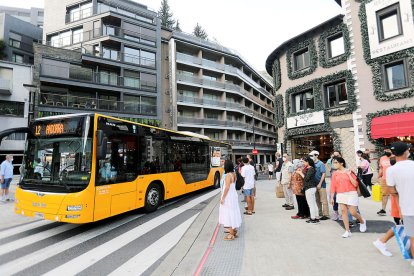 Un autobús a Andorra la Vella.