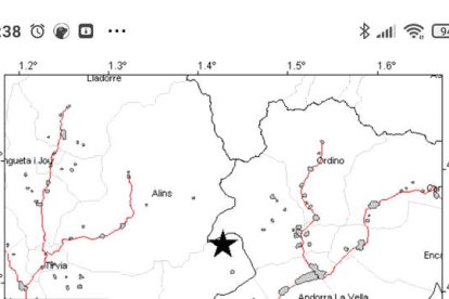 El terratrèmol, de magnitud 3,8 amb epicentre a l'Alt Urgell, es va notar a tot el territori andorrà.