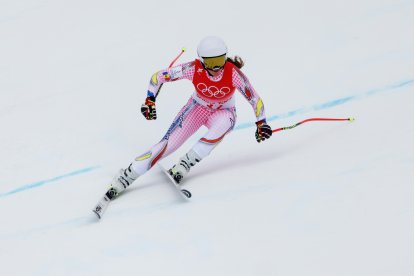 Cande Moreno, durant la cursa d'ahir.