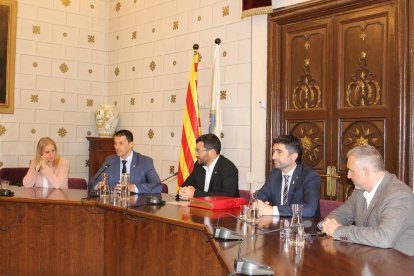 Jordi Gallardo al saló de plens de l'ajuntament de la Seu avui