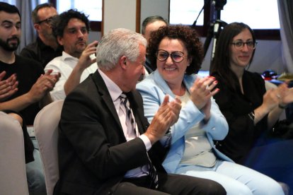 Josep Maria Cabanes i Judith Pallarés durant el congrés de Liberals.