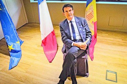 Valls en l'acte electoral que va fer a Andorra.
