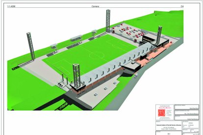 Recreació de l'estadi.