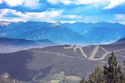 La zona on està prevista la construcció de l'heliport, a la Caubella, a la Massana.