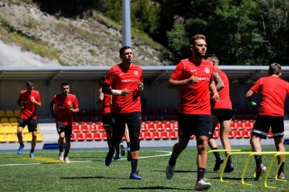 Primer entrenament de l'FC Andorra a la Massana.