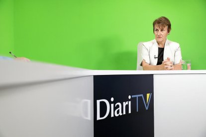 Roser Suñé, ahir durant l'entrevista a Diari TV.