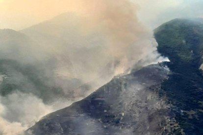 Incendi a la zona de Serdinyà.