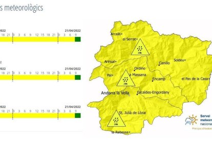 Les precipitacions es poden intensificar lleugerament durant el vespre i nit