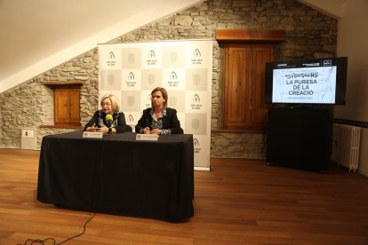 Roda de premsa de presentació de la primera mostra internacional de la sala Sergi Mas