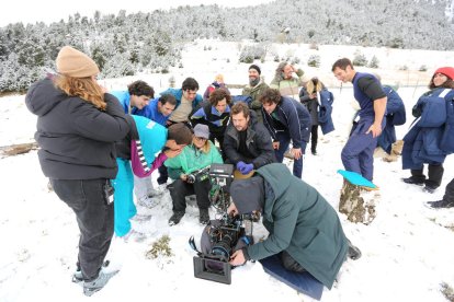 Una part de l'equip artístic i de l'equip de producció.