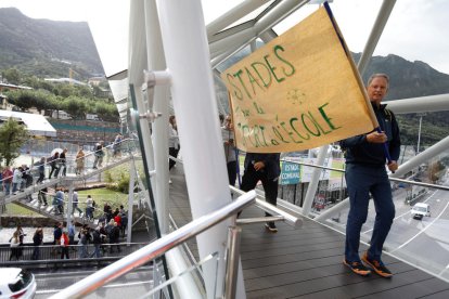 Protesta dels mestres del Lycée