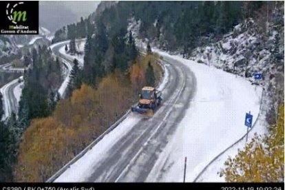 Neu aquest matí a Arcalís sud