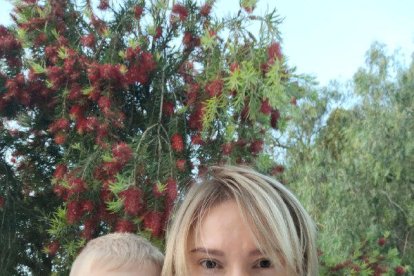 Muselezna amb el seu fill de 10 anys.