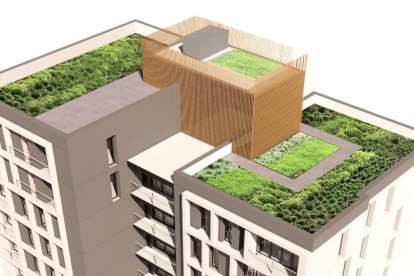 Un dels 'renders' de com serà la coberta de la Borda Nova.