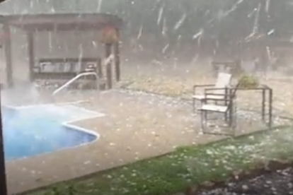 Una forta calamarsa deixa a Regne Unit boles de la mida d'una pilota de golf