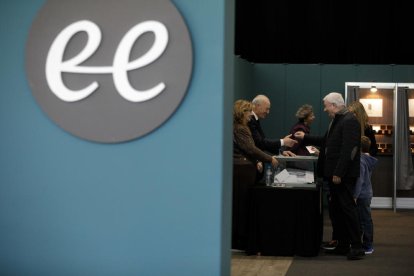 Gerard Cadena votant aquest matí a Escaldes