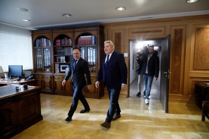 Espot i Dartout, ahir al despatx del cap de Govern.