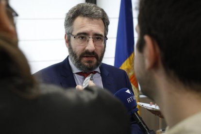 El ministre Eric Jover avui al seu despatx