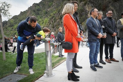 Inauguració de la plaça Rocacorba de Sant Julià de Lòria, ahir a la tarda.