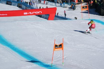 Vicent Kriechmayer en el descens que ha guanyat aquest matí a l'Àliga