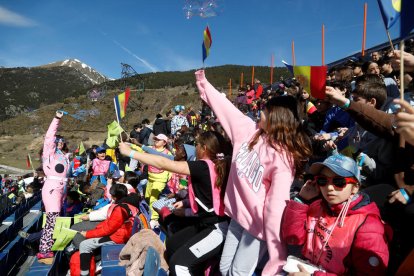 Animació a la graderia.