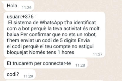 Nova campanya per la suplantació i robatori de comptes de WhatsApp