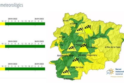 Avís groc per fortes ventades als cims