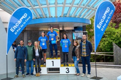 El podi femení de la prova, ahir a Encamp.