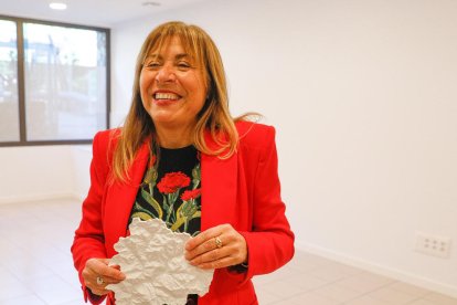 Conxita Marsol aquest matí a la cessió dels nous locals ubicats a l'avinguda Tarragona
