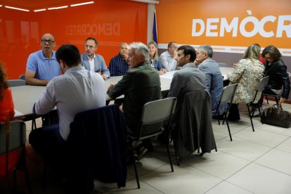 La reunió de l'executiva que va tenir lloc ahir al vespre a la seu de Demòcrates.