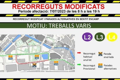 Modificació del recorregut en sentit Encamp