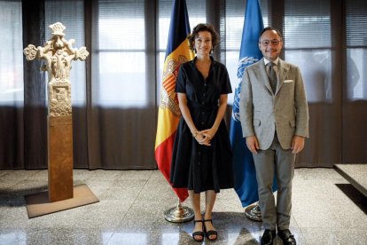 Audrey Azoulay s'ha reunit amb Xavier Espot aquest matí