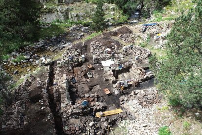 Estat dels treballs de conservació de la Farga del Madriu