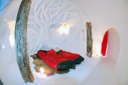 Una de les habitacions de l'establiment.