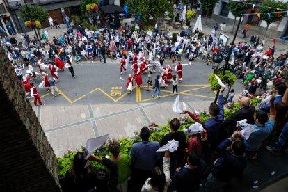 Ambient a la plaça Príncep Benlloch, ahir a la tarda.