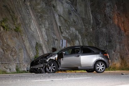 Els cotxes accidentats a la sortida d'Encamp