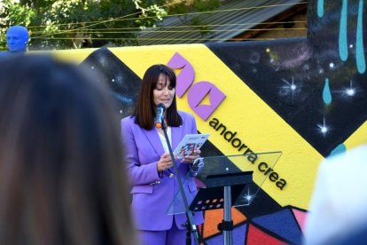 La ministra Bonell durant la inauguració del festival Andorra Crea