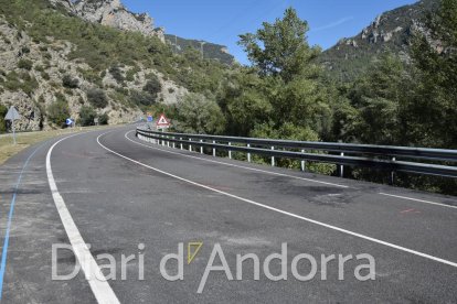 Punt de la C-14 de l'accident on va morir un andorrà anit a Fígols i Alinyà
