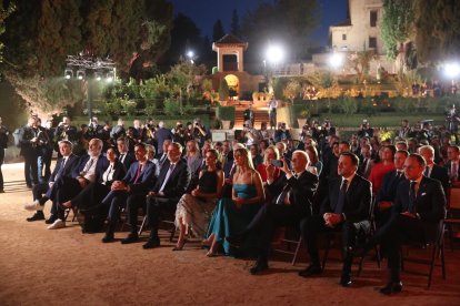 Xavier Espot assisteix a l'espectacle de flamenc anit als jardins de l'Alhambra