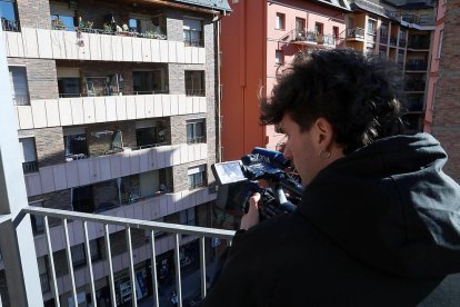 L'edifici de Sant Julià on es va produir l'incendi.