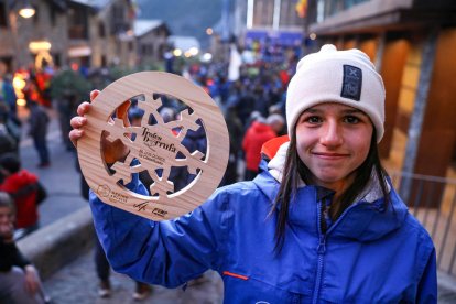 Etna Pou, guanyadora de l'eslàlom sub 16.