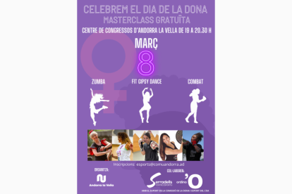 Cartell de la masterclass del 8 de març