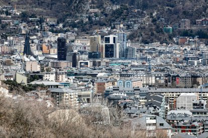 Vista aèria d'Andorra la Vella.