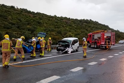 Els dos vehicles accidentats.
